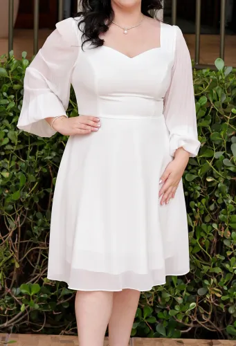 Vestido branco feminino G/GG (46)