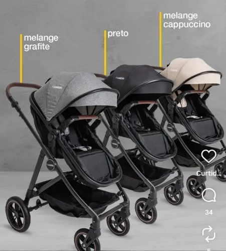 NOVO Carrinho Kiddo Aspen + bebe conforto 