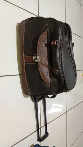 Mala de viagem 100% de couro puro
