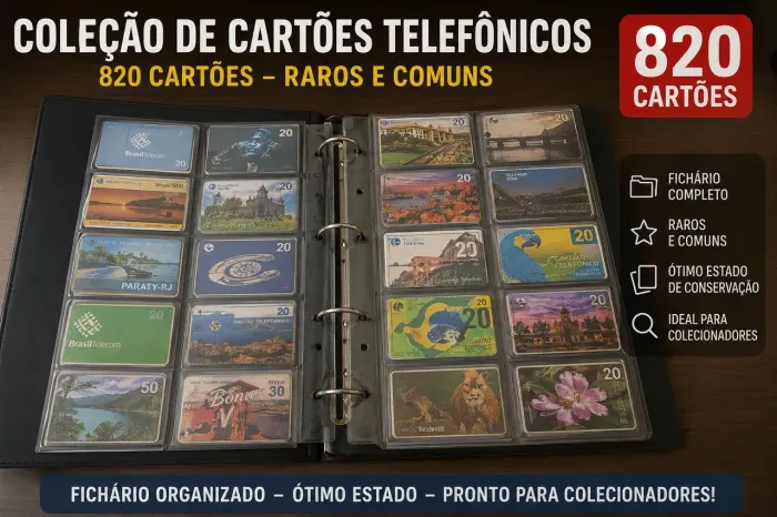 Mega Coleção 820 Cartões Telefônicos - Antigos e Temáticos