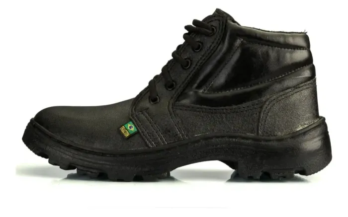 Bota de Segurança couro estilo Militar
