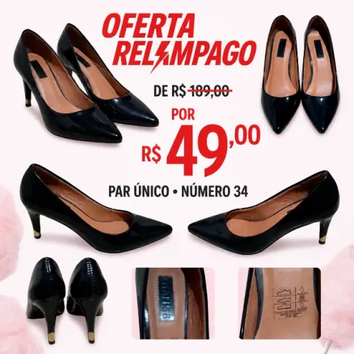 scarpin verniz preto