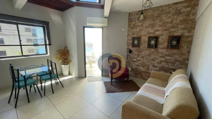 FLAT DUPLEX - UM DORMITÓRIO - ANDAR ALTO - VISTA MAR -LOCAÇÃO - PONTA DA PRAIA - SANTOS/SP