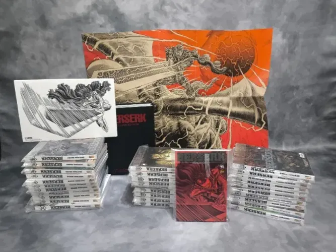 Coleção Mangá Berserk panini e dark horse, + vol 41 alt e funko pop guts personalizado