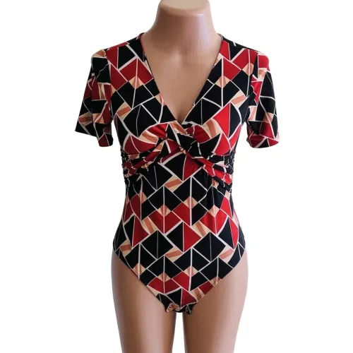 Body Estampado - Azul Limão