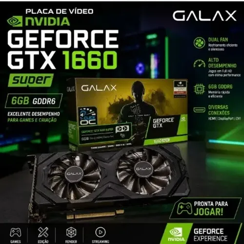 Placa de Vídeo NVIDIA GeForce GTX 1660 Super - 6GB GDDR6