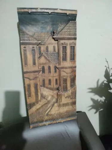Quadro encalhado em madeira maciça 
