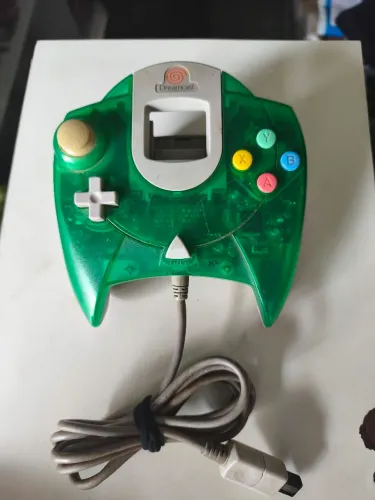 Controle Dreamcast translúcido Verde original