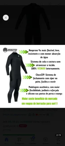 de neoprene ( long john) Mormaii para mergulho/ surf