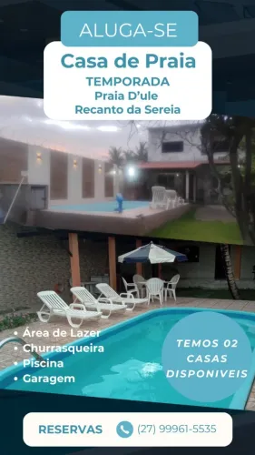 Alugo Casa Praia Recanto da Sereia Guarapari