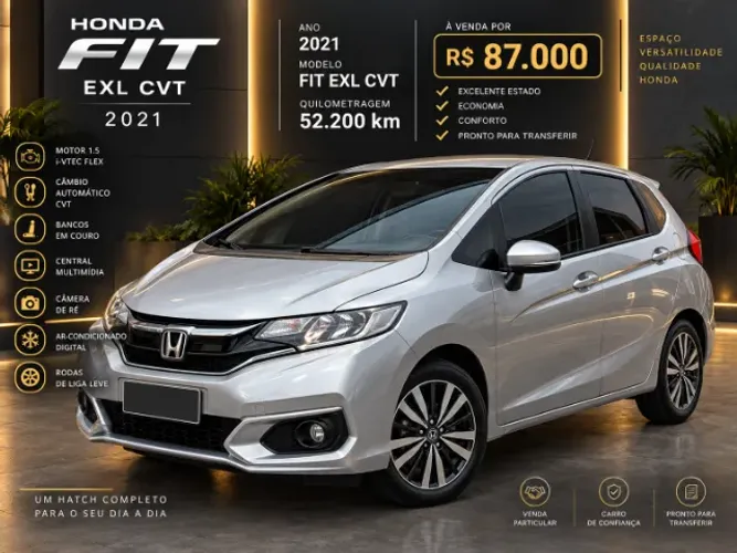 Honda Fit EXL 1.5 Flex/flexone 16V 5P AUT 2021