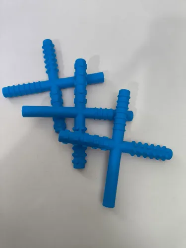 Kit com 3 Brinquedo De Mastigar Mordedor Sensorial Dentição Autismo