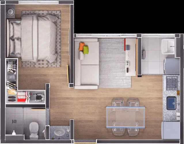 Oportunidade Max Cidade 33m² - Venda R$ 255 mil / Ágio R$ 54 mil