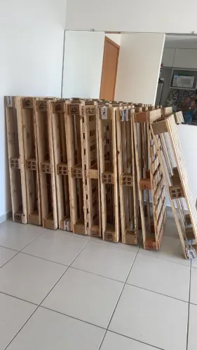 Kit 8 Pallets Envernizados