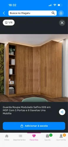 Guarda Roupa Modulado SEMINOVO