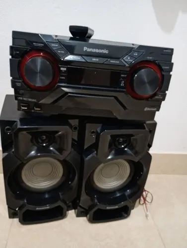Som Panasonic, dois grave e toca cd, som para residência, qualidade sonora em alto padrão
