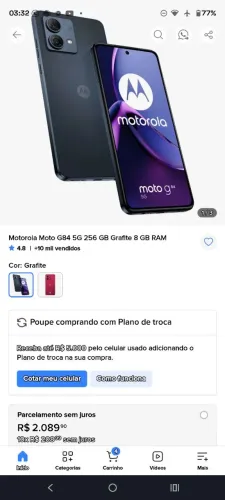 Vende-se celular Moto G84