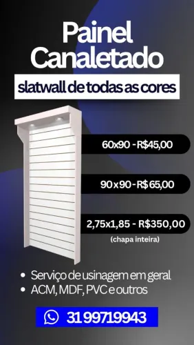 Painéis canaletados