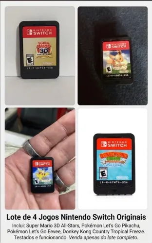Lote jogos Nintendo Switch originais raro Super Mario 3D All-Stars APENAS CARTUCHO