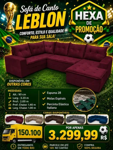 Sofá de Canto Leblon