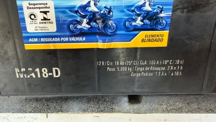 Bateria de 18 ah jet ski , gerador
