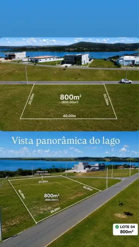 Lote oportunidade | 800m² | Portal do Prata | Vista para o Lago