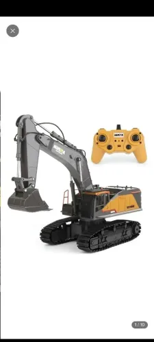 Escavadeira Controle Remoto Huina 1592 Metal 22 Ch (1:14)