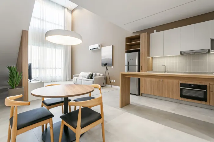 Loft mobiliado no bairro Saco Grande.