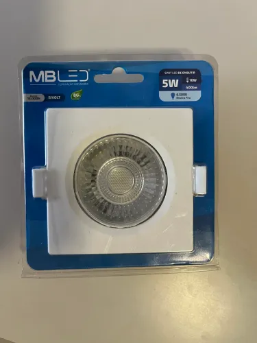 Spot LED de Embutir Quadrado MB 5W 6500K