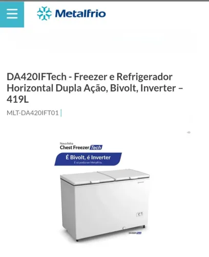 Freezer horizontal