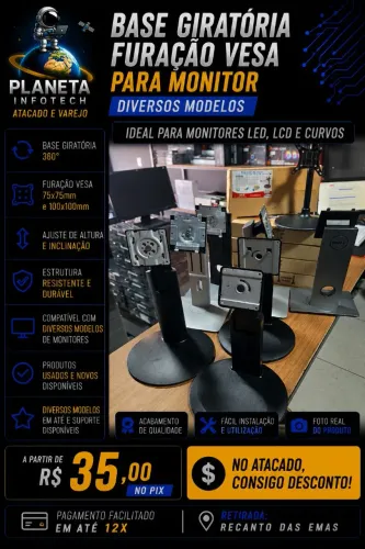 Base giratória para monitor nova ou usadas