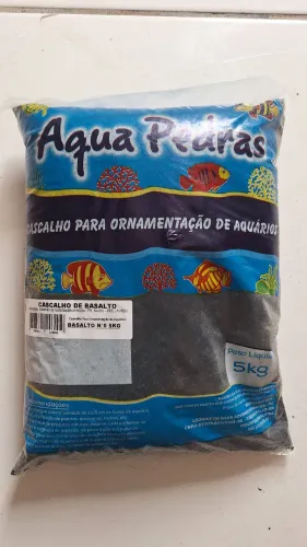 Cascalho de basalto para aquario 5kg - novo lacrado