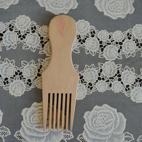 Pente garfo de madeira 