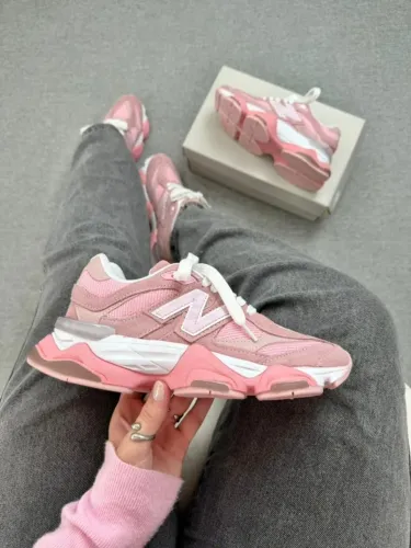 Tênis New Balance 9060 Rosa Couro Legítimo Feminino