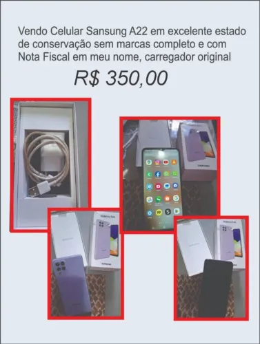 Celular Sansung A22 em perfeito estado
