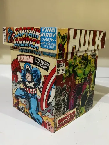 Caixa Organizadora Decorativa Super-Heróis Marvel