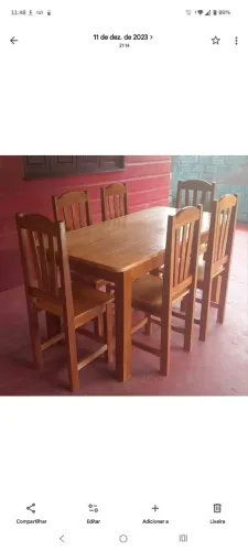 Mesa com 6 cadeiras nova de fábrica. Avista ou cartão de crédito 