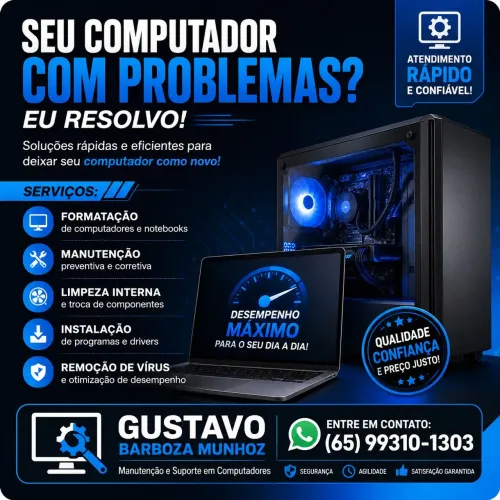 Serviços de informática a domicílio formatação e manutenção de computadores e notebook