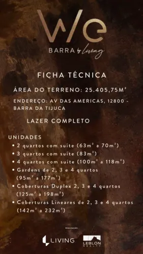  Lançamento Barra da Tijuca 2 a 4 qts , Coberturas e Gardens ,lazer completo e sofisticado