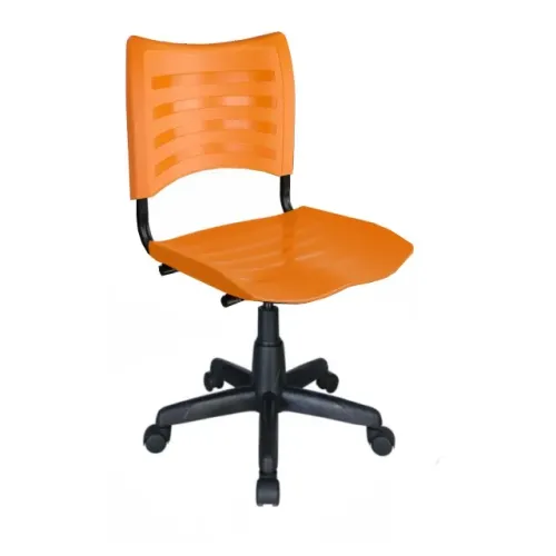 Cadeira Giratória Laranja Design Moderno Prática E Resistente Para Escritório 31316