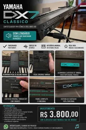 Teclado Yamaha DX7 Classico