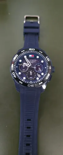 relógio tommy hilfiger regatta cronógrafo azul