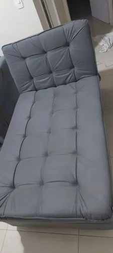 Sofá Cama Chaise Cinza