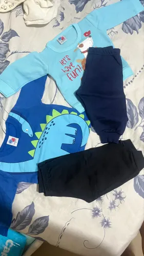 Lote de roupas de bebê menino + manta de crochê artesanal