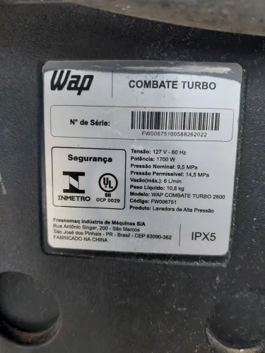 Wap Lavadora Alta Pressão Tb 2600