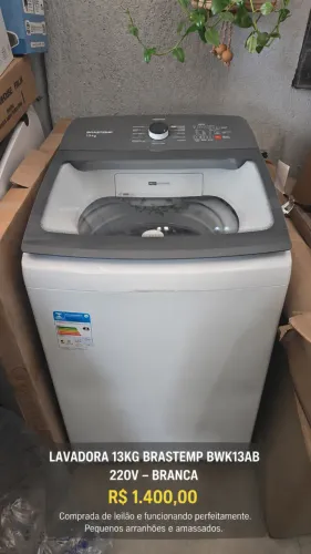 Geladeiras Midea + Máquina de Lavar Brastemp 13kg - 110V/220V