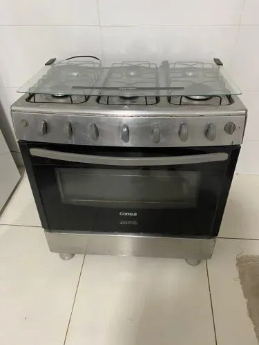 Vendo fogão da cônsul em inox , 6 bocas, funcionando tudo perfeitamente