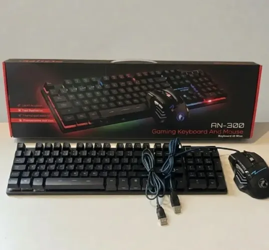 KIT TECLADO E MOUSE GAMER IMICE AN-300 COM FIO LED RGB