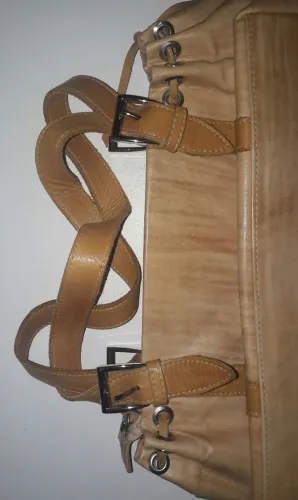 Bolsa Baguete Sonho Dos Pés Bege Couro Sintético Charmosa Elegante