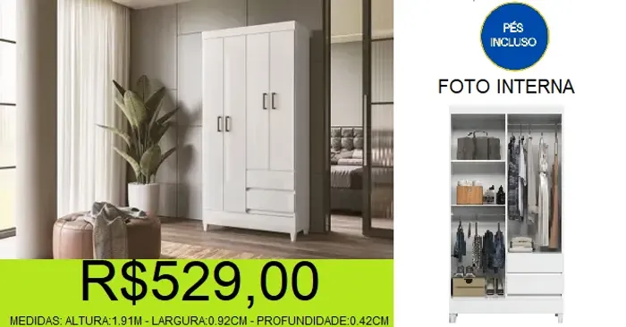 roupeiro - fit - compre e retire hoje mesmo 